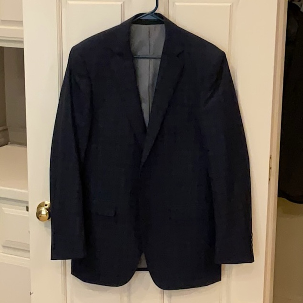 Blue Check Sport Coat, Perry Ellis